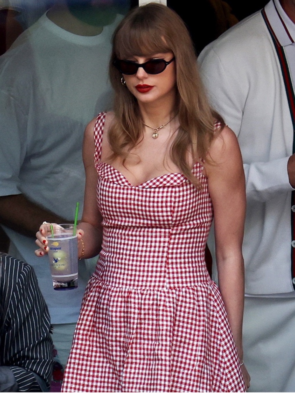 Reformation Sora linen red gingham dress
